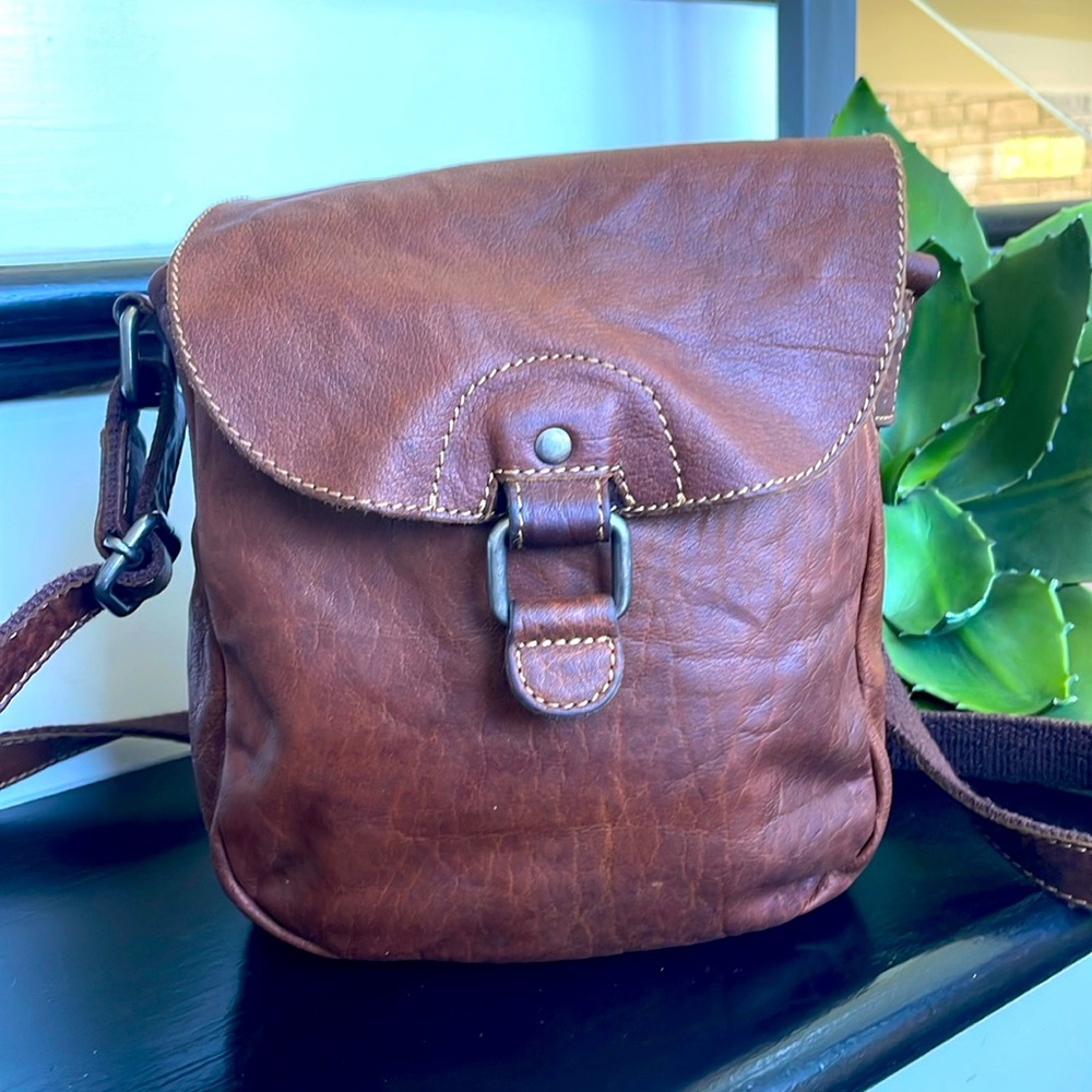 Jack George genuine leather crossbody shoulder handbag purse like new - Picture 2 of 7